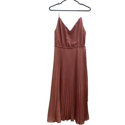 ASOS Womens Size 10 Burnt Pink Sleeveless Midi Dress