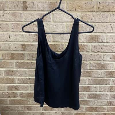 Basque Womens black top Size 12 / Petite 