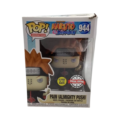 Funko Pop Naruto Shippuden # 944 Pain (Almighty Push)  Box Slightly Damaged & Sun-bleached Collectables