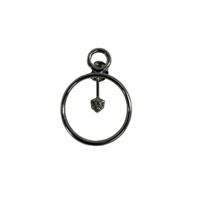 Mimco Silver and Diamante Decorative Pin / Brooch