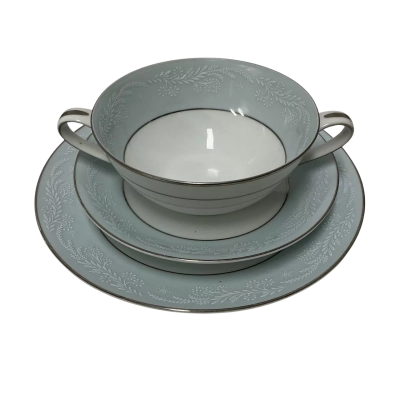 Noritake China Laurete 3 pieces tea set 