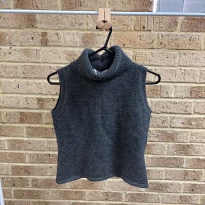 bronze snake Womens dark grey knit top Size L / M 