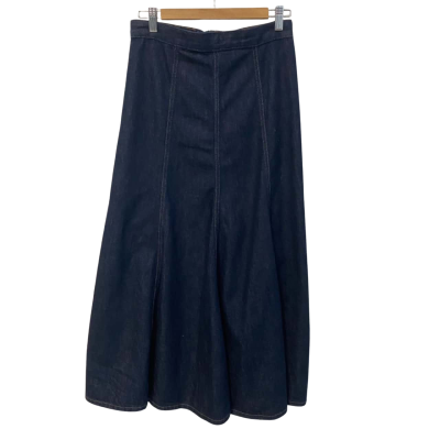 Country Road Womens  Size 8 Denim Skirt / Maxi Skirt Navy Blue 