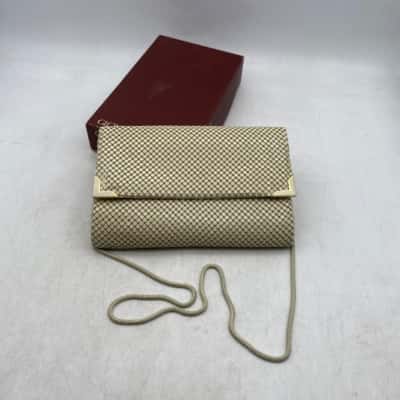 Vintage Glomesh Bone Coloured Handbag
