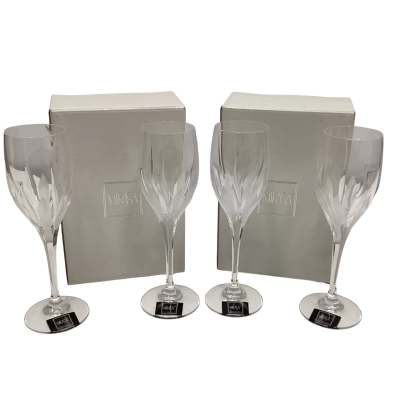  2x Mikasa Flame D’Amore Wine Glasses 2 Pieces Lead Crystal 2 Pack