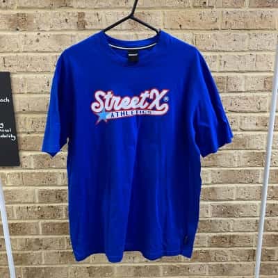 Street X Mens blue athletics T-shirt Size XL 