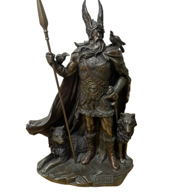 Unicorn Studios 25cm Odin Norse God Cold Cast Bronze Sculpture