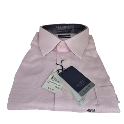  Harris 1849 Classis Fit Mens Size 45/46 Business Shirt Pink  