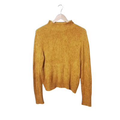 Piper Petites Womens Size M Turtleneck Shirt Mustard 