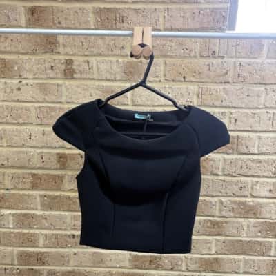 Kookai Womens black coco crop top Size 36 