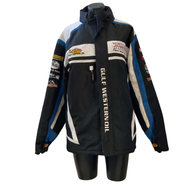  Mens  Size M Performance Jacket Black  / Blue / White 