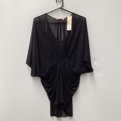 Cooper St Sheer Kaftan Black Size 8