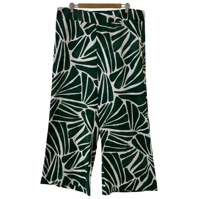 Taking Shape Womens  Size 16 Wide Leg Pants Green / White 
