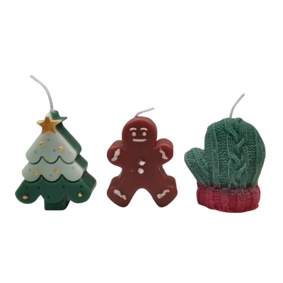Trio of Handmade Christmas Candles