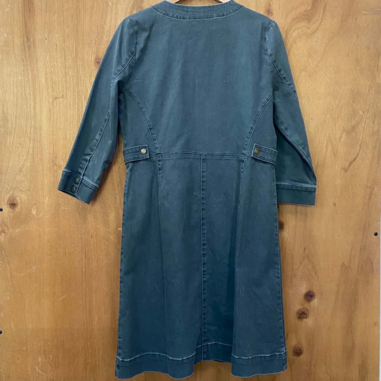 white christmas dresses Final Sale Plus Size Coat Dress in Dark Denim – Chic And Curvy main image 0