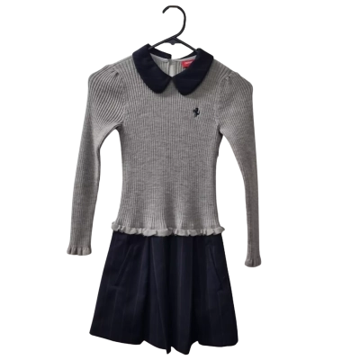 Ferrari Girls 10Y Size Dresses Grey / Navy Blue / Red / Striped 