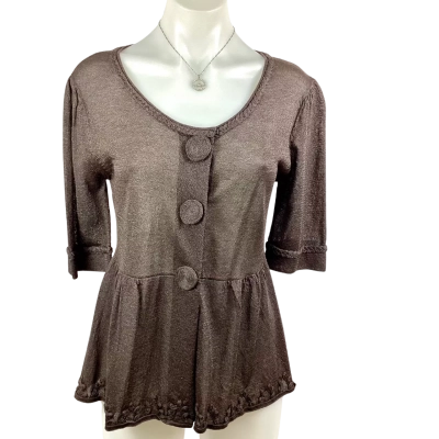 Jigsaw Womens Blouse Brown Size 2