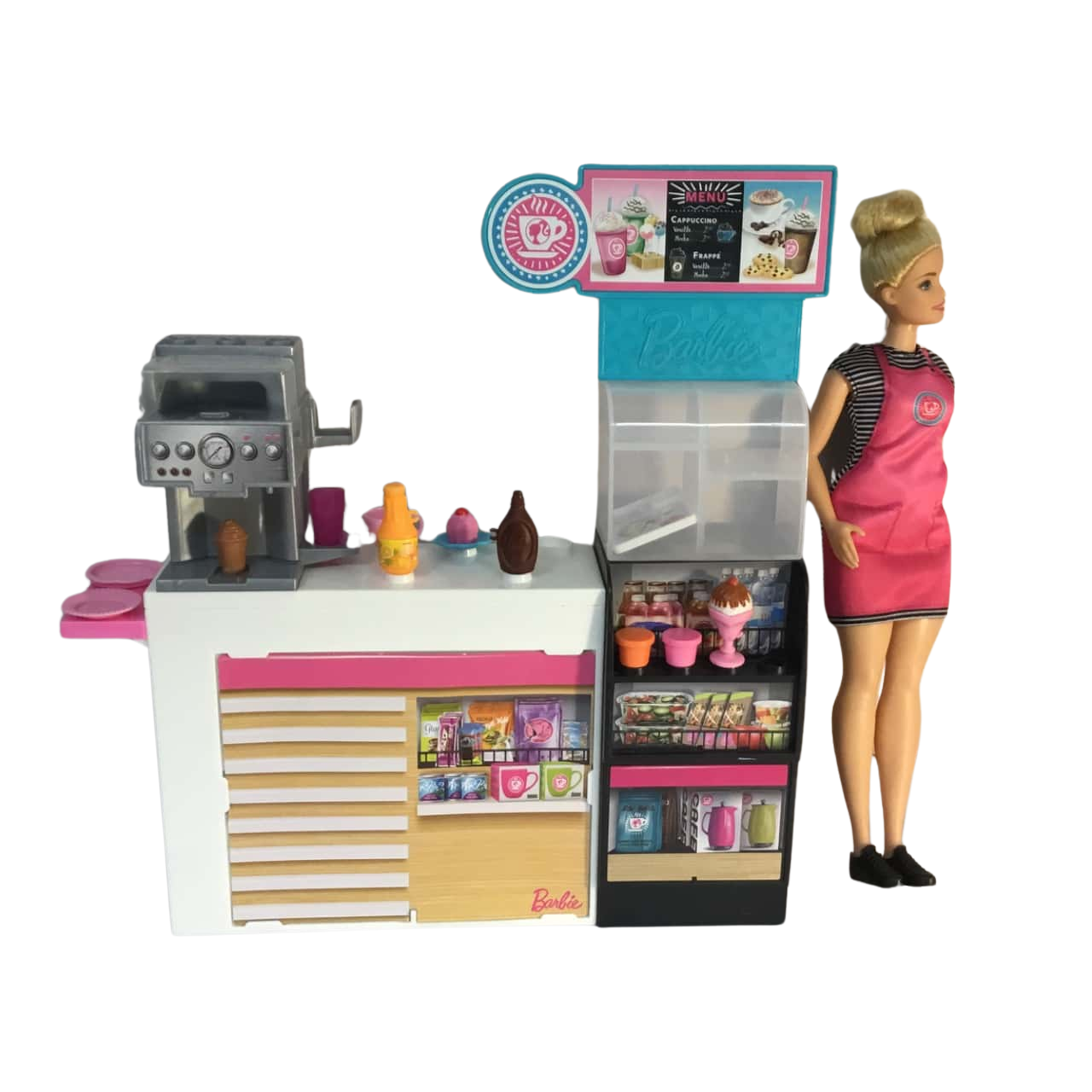 Barbie Coffee Shop & Barbie as pictured