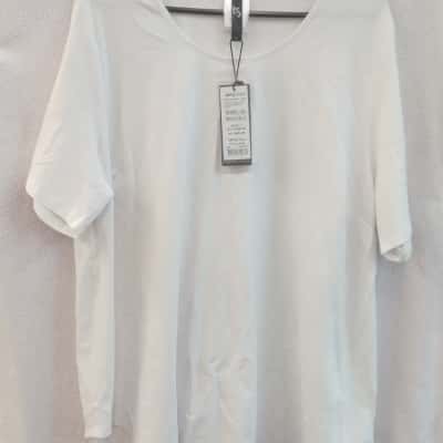 Taking Shape Womens  Size L Short Sleeve Top White 