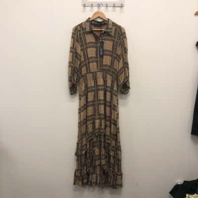 Fate & Becker Womens  Size 14 Midi Dress Black  / Brown BNWT$159
