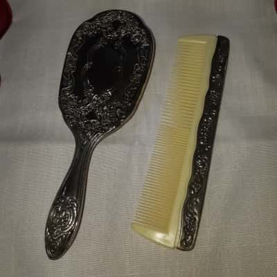 Vintage Silver Plated Ornate Vanity Set