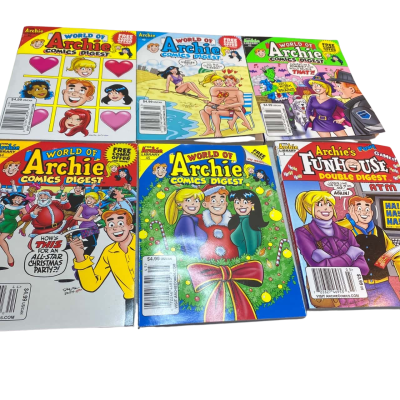6 Archie's Funhouse Double Digest #40,42,43,44,45And Double Digest 3(Archie's Funhouse Double Digest Double Digest