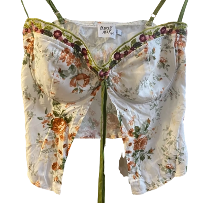 Princess Polly Womens  Size 8 Cropped Top Floral 