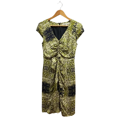 Lisa Ho Women’s Sleeveless Dress Green/Black/White