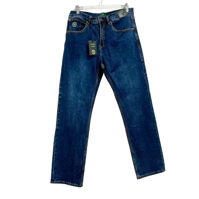 BNWT Ringers Western Blue Denim Muster Slim Straight Jeans Size 32 