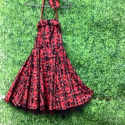  Womens  Size 12 Halter Neck Dress red/black