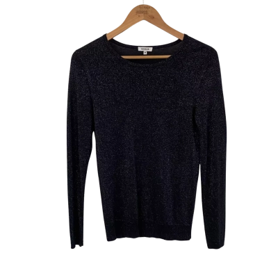 Marcs Womens  Size M Long Sleeve Top Black  / Silver 