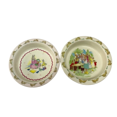 2 x Royal Doulton Bunnykins Melamine Bowls