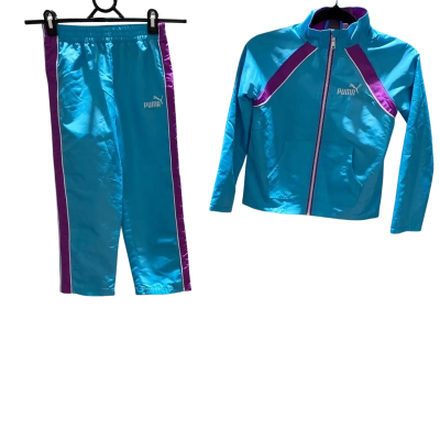 NWOT Puma Kids Blue / Purple Tracksuit Jacket/Pants Set