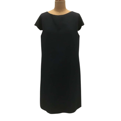 Carla Zampatti Cap Sleeve Tunic Dress Size 12 Navy