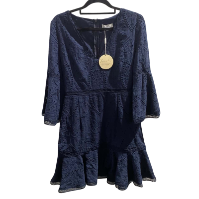 Two Sisters Womens Dress Size 8 Navy Blue 