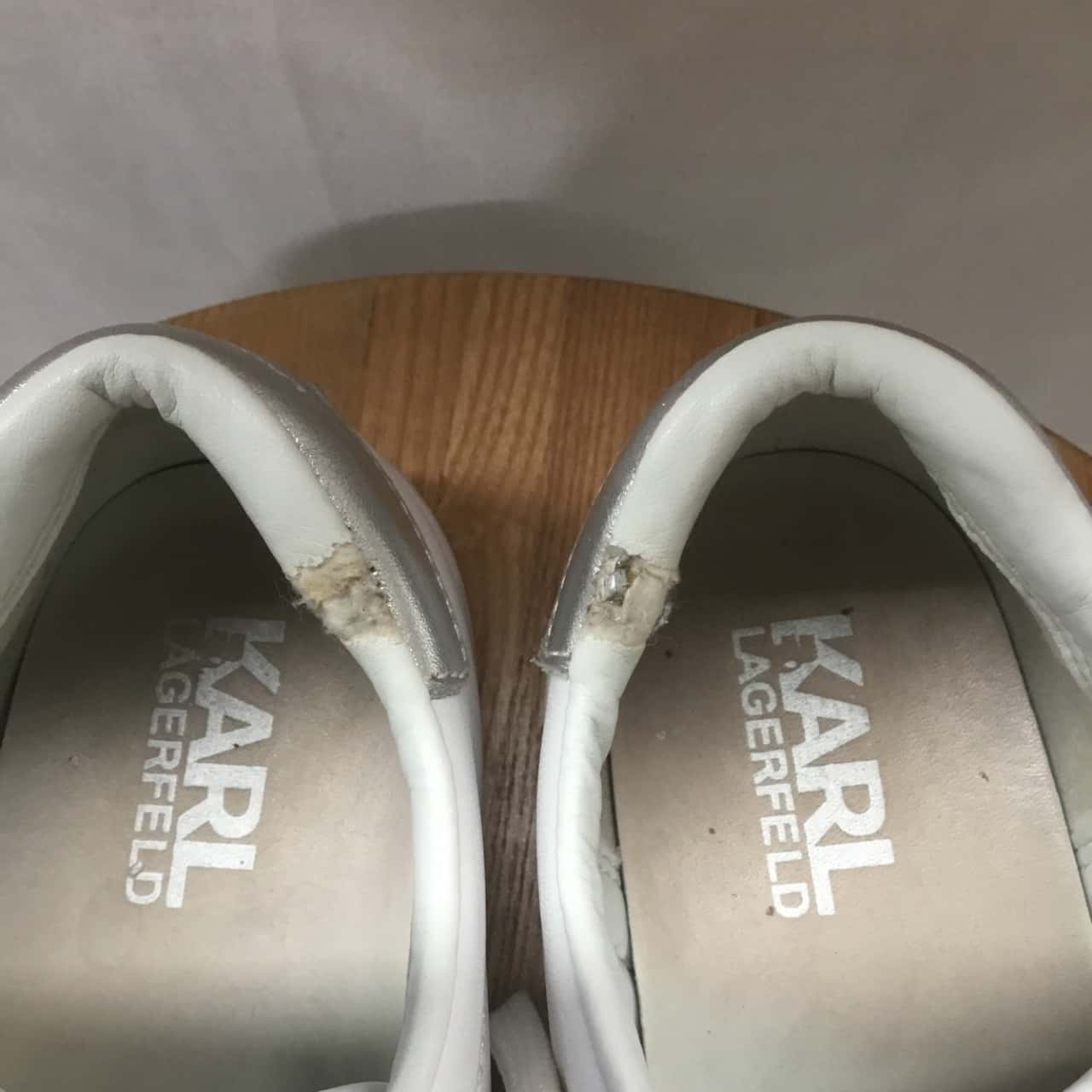 *BOXING DAY SALE* Karl Largerfield Womens Size 37 White & Silver Shoes