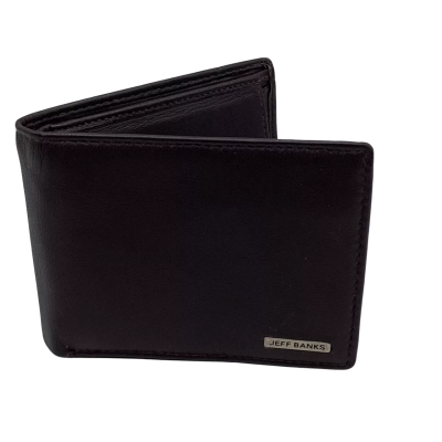 Jeff Banks Mens Brown Leather Wallet         (SWHP)