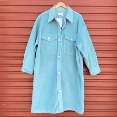  RAEF Womens Lincoln Size M/L Blue Winter Coat 