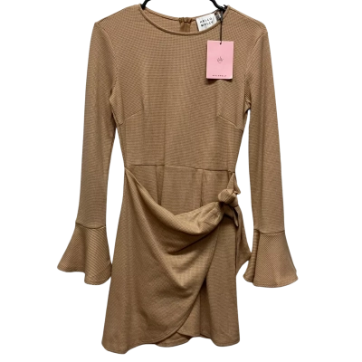 HELLO MOLLY Women's  Size 10 Long Sleeve Dress / Mini Dress Beige 