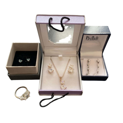  Womens Earrings / Ring Silver 
