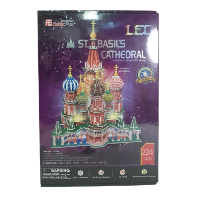 Cubic Fun St Basil's Cathedral 3D Puzzle With Lighting - New Sealed