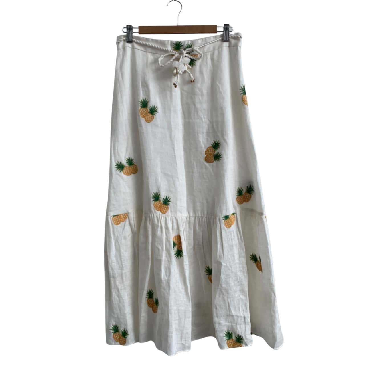 Zimmermann Size 2 White Linen Maxi Skirt(s)