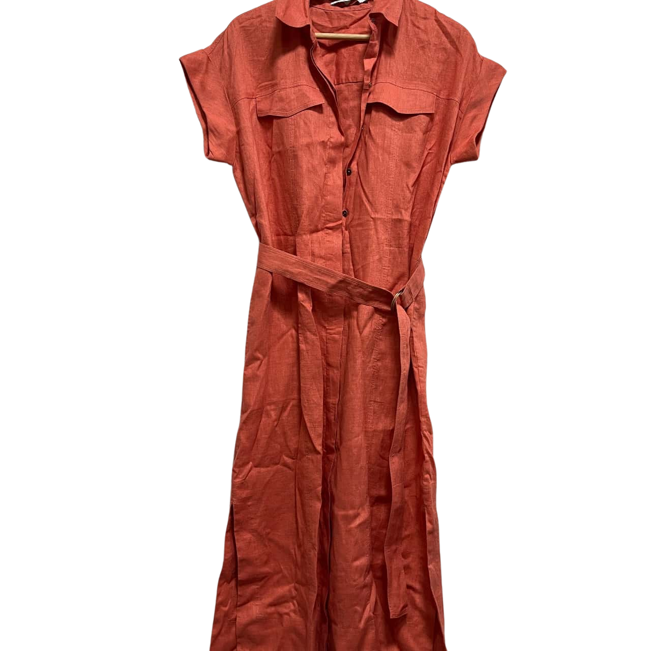 lovaan boehm short-sleeve v-neck linen-silk midi dress Boehm – LOVAAN main image 0