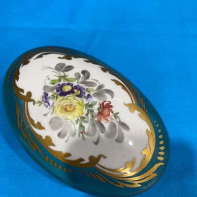 Limoges - teal trinket box