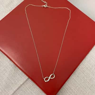 925 Marked Women's Necklace Infinity 