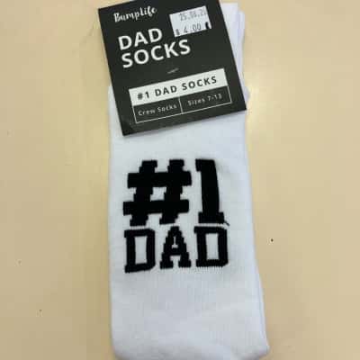  Mens White Dad Socks