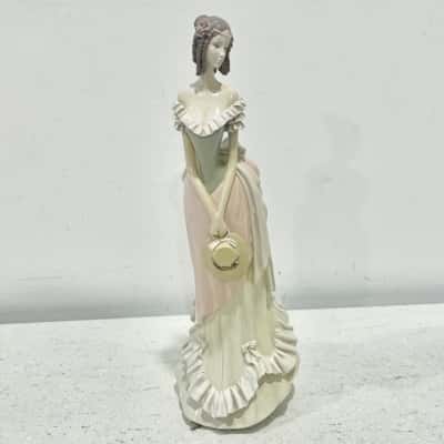 Ladro “Style” Tall Lady in Pink Dress Figurine 