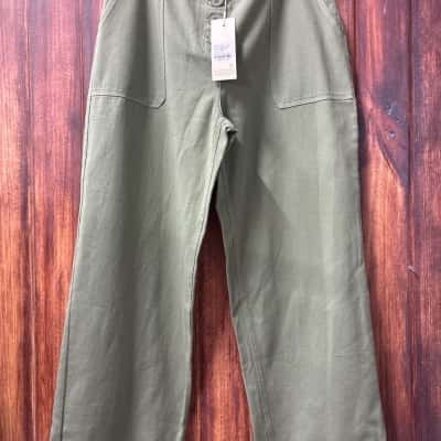 Boho Bird Womens  Size 18 Wide Leg Pants khaki new 