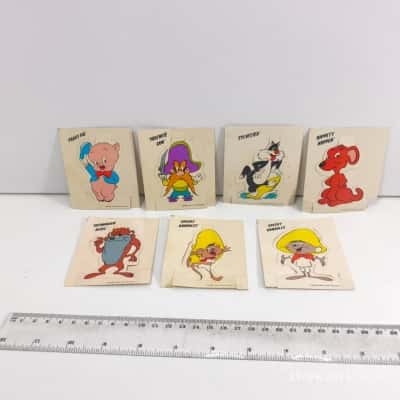 7x Warner Bros Looney Tunes Vintage Weeties Collector Cards 