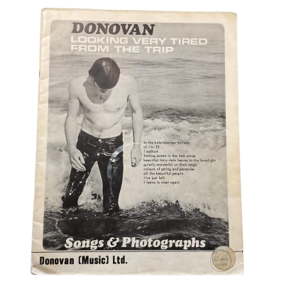 Donovan “Looking Very Tired From The Trip” Album Sheet Music Songbook Vintage